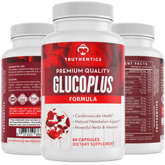 TRUTHENTICS GlucoPlus 60-capsule bottle