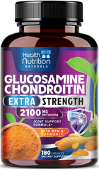 Bottle of Glucosamine Chondroitin 2100mg 3X Strength with MSM Capsules