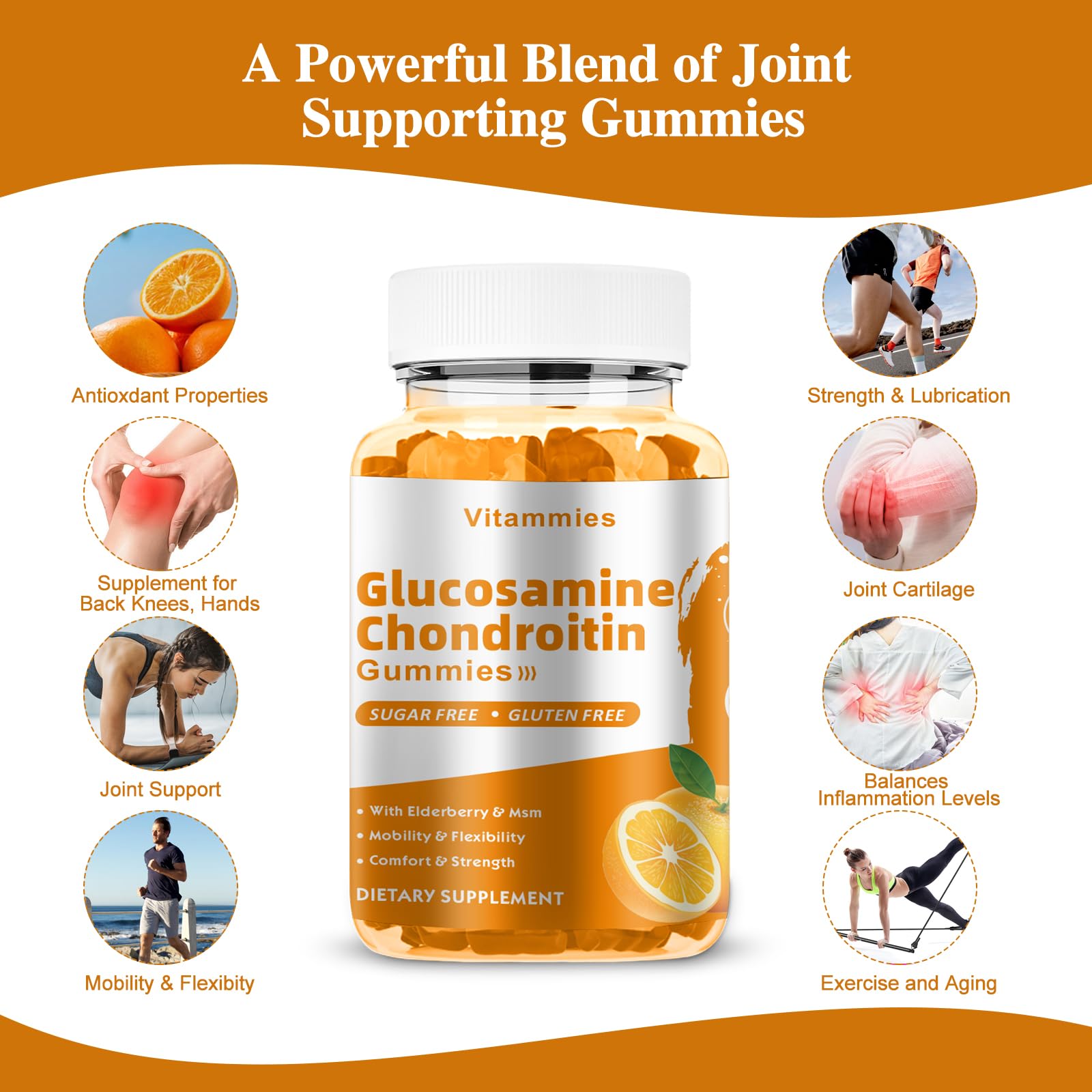 Gummies with joint support formula labeling