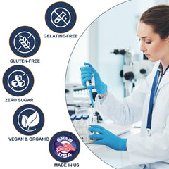 Gummies spilled from bottle on white background