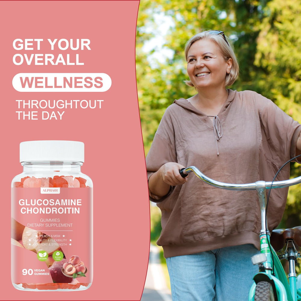 Serving size of 90 peach gummies illustrated