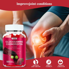 Sugar-free Glucosamine Chondroitin gummies raspberry flavor