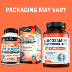 Joint health supplement capsules with ingredients collage