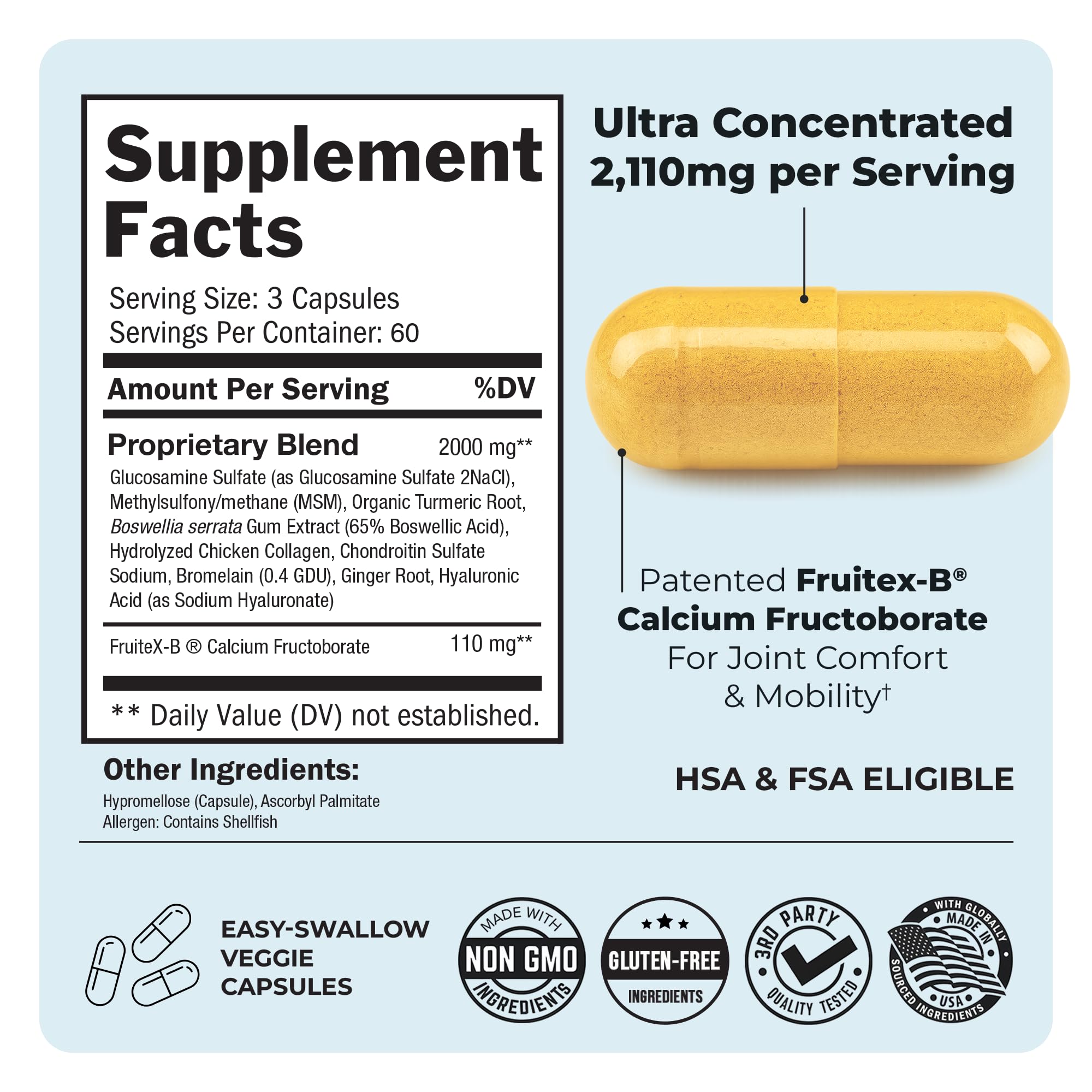 FruiteX-B calcium fructoborate ingredient highlighted