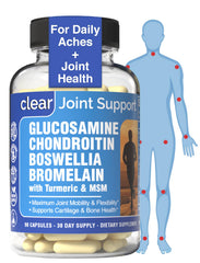 Bottle of Glucosamine Chondroitin MSM with Turmeric and Boswellia – 90 capsules