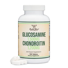 Front label of Double Wood Glucosamine Chondroitin Triple Strength bottle