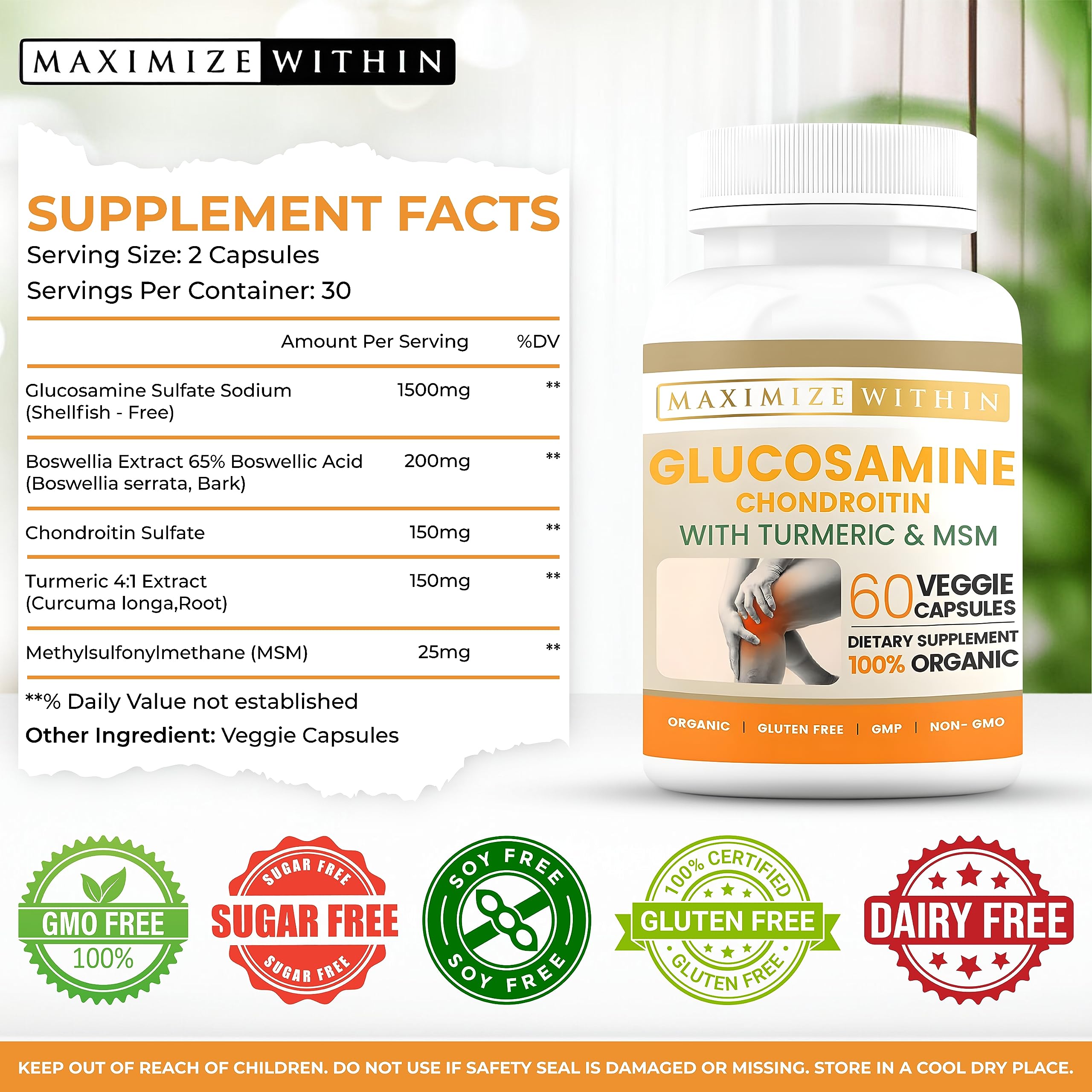 Non-GMO and all-natural formula badge on packaging