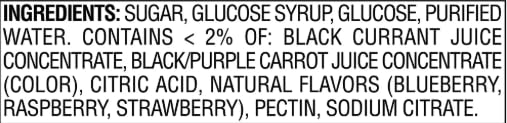 Glucose Gummies close-up texture highlights berry flavor satisfying bite