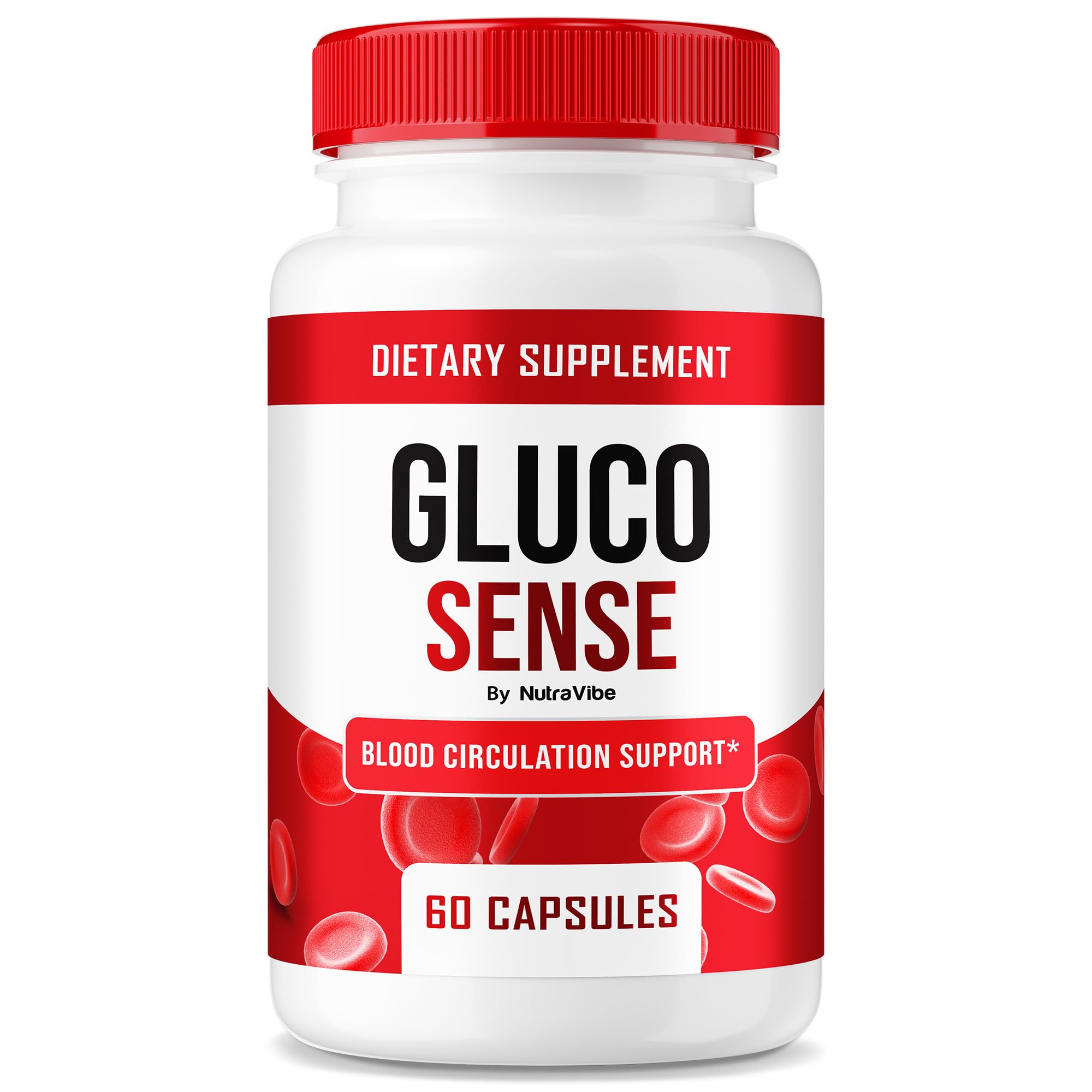 GlucoSense bottle and label