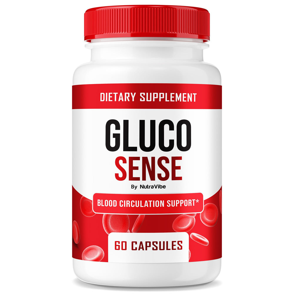 GlucoSense bottle and label
