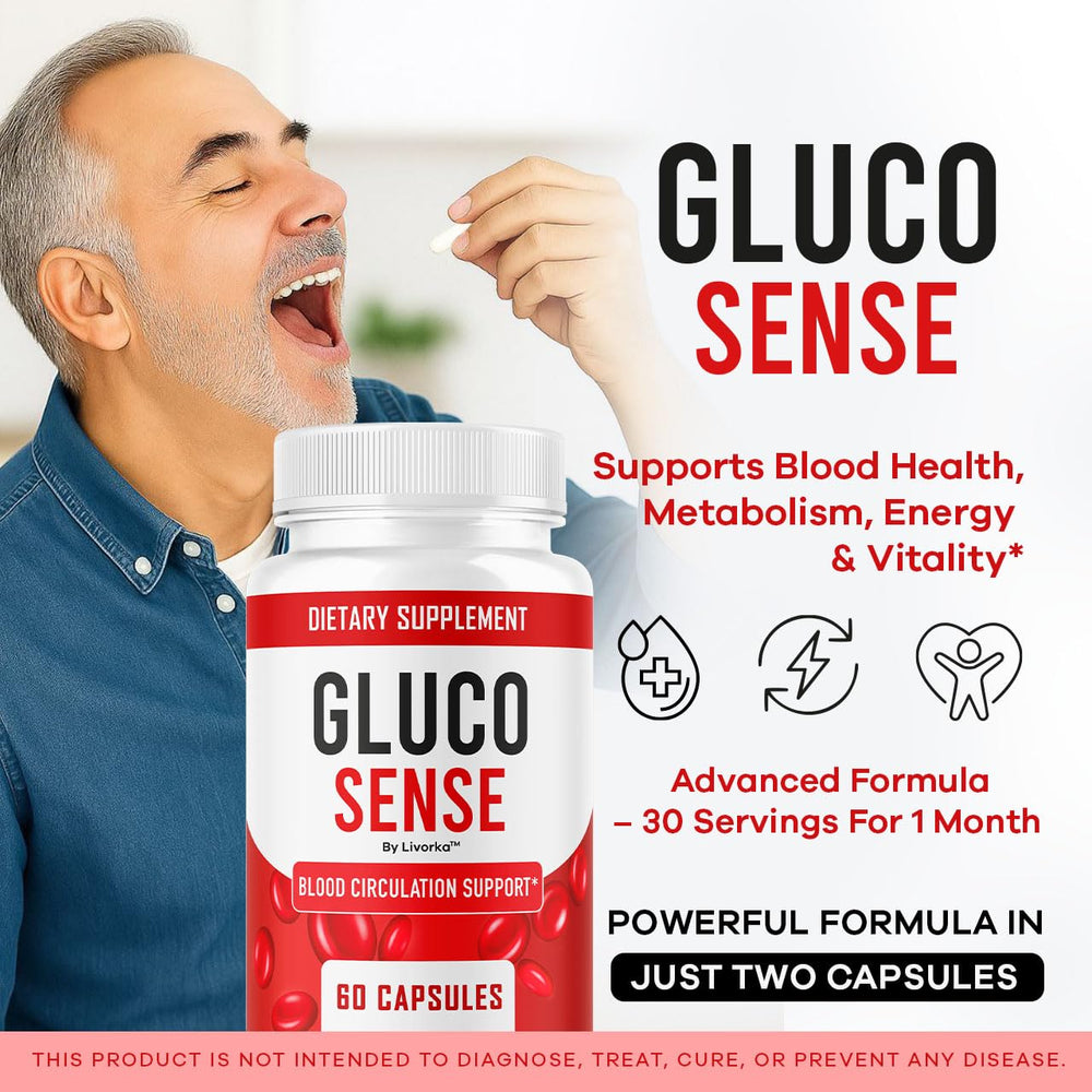 GlucoSense bottle - label close-up