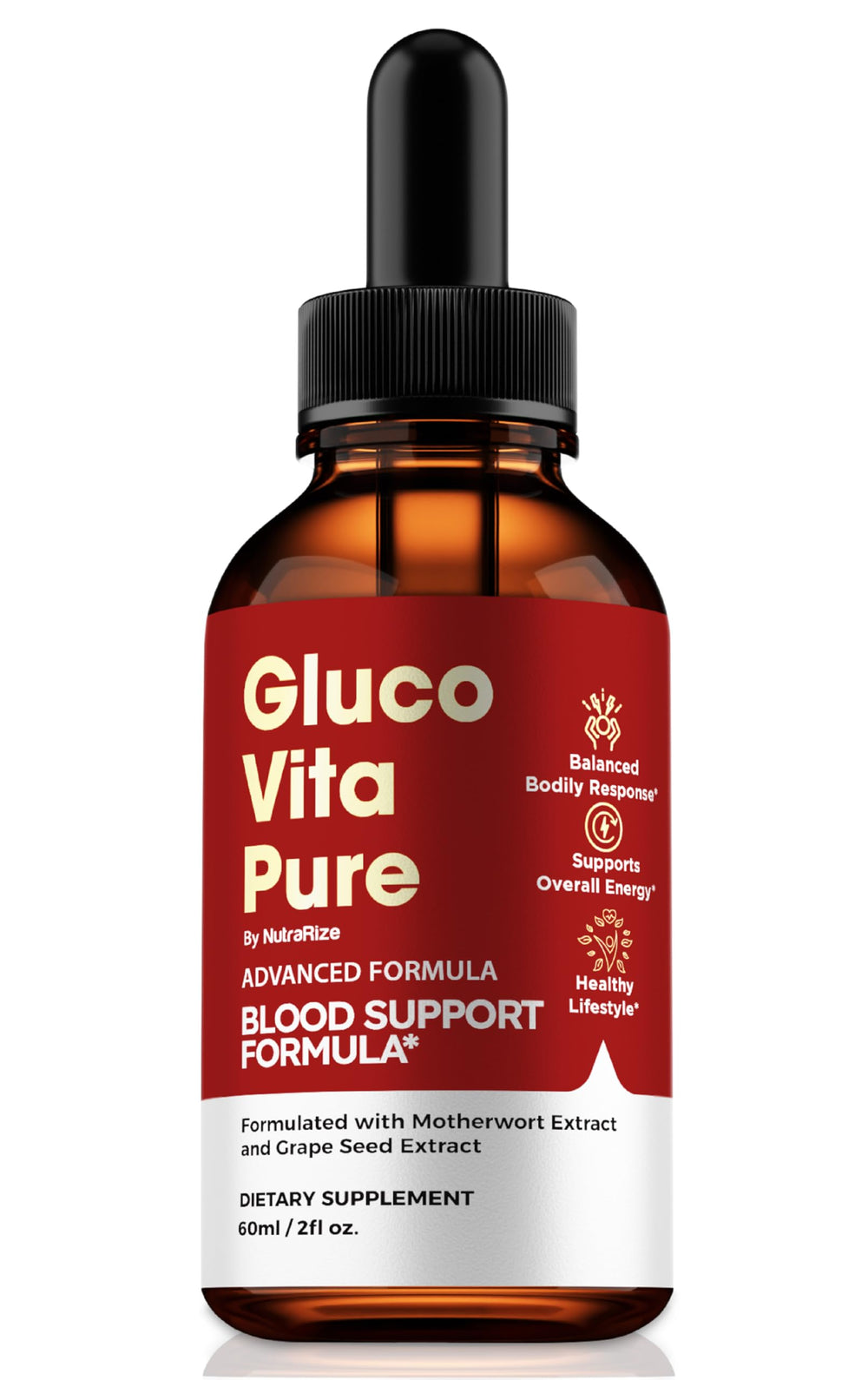 GlucoVita Pure Drops bottle and packaging