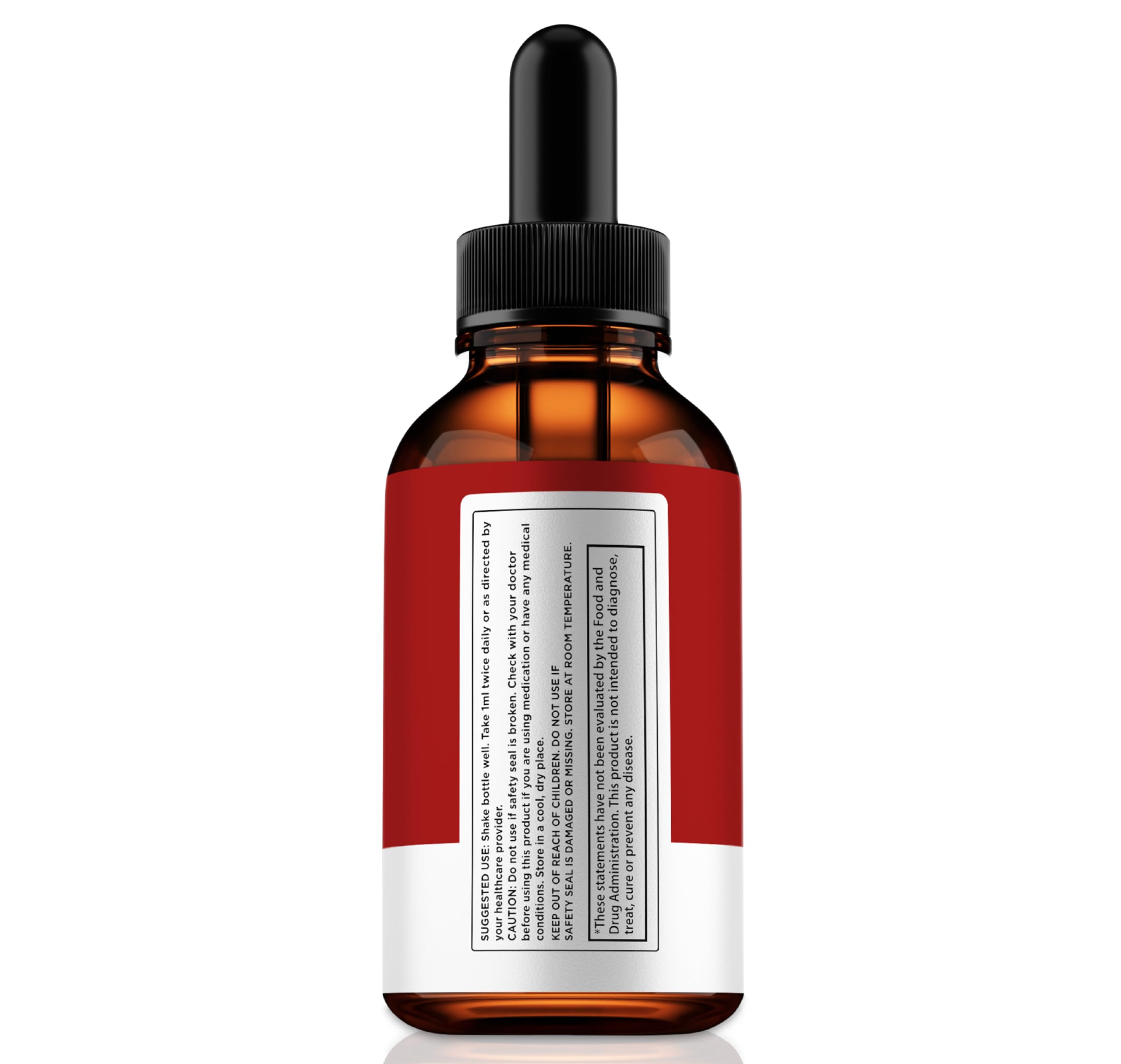 Close up of Gluco Vita Pure liquid extract drops