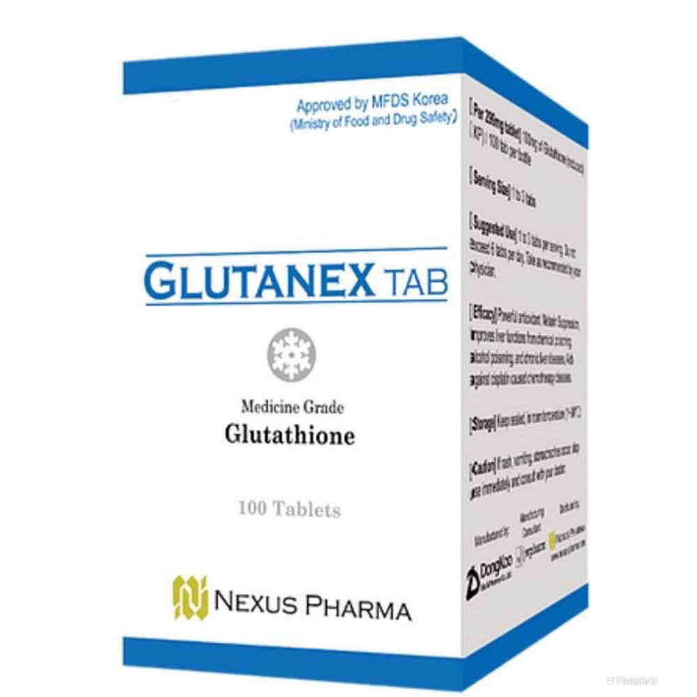 Glutanex Tab Glutathione bottle label