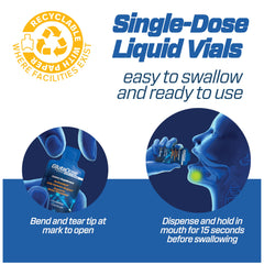 Close-up of glutathione and acerola immune-support liquid drops