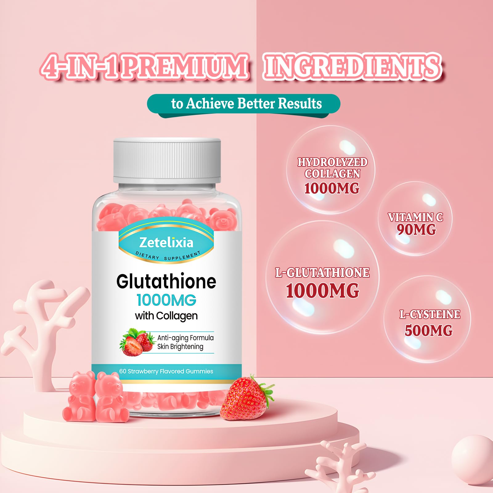 Healthy woman taking a gummy daily