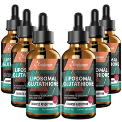 Front view of 2000mg liposomal glutathione liquid drops bottle