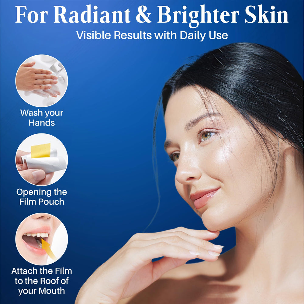 Graphic showing skin and liver health benefits from Glutathione Max.