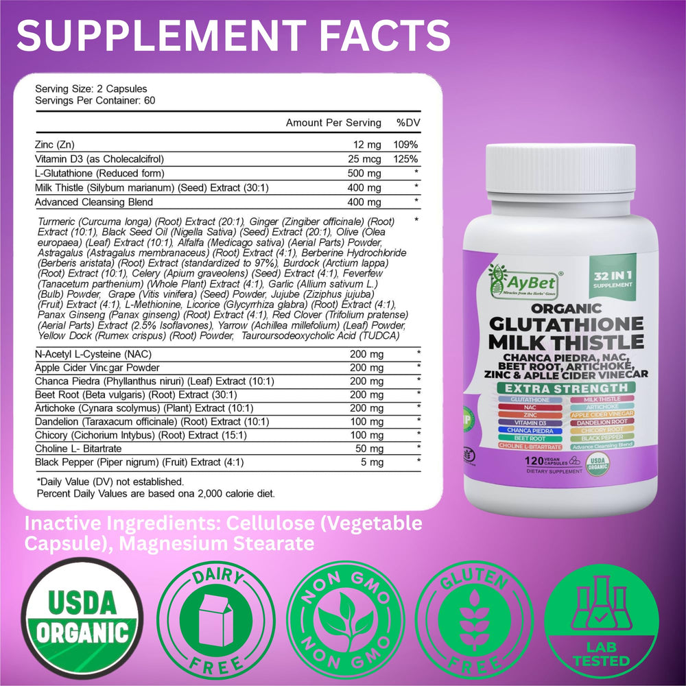 Capsules containing glutathione, milk thistle, and NAC