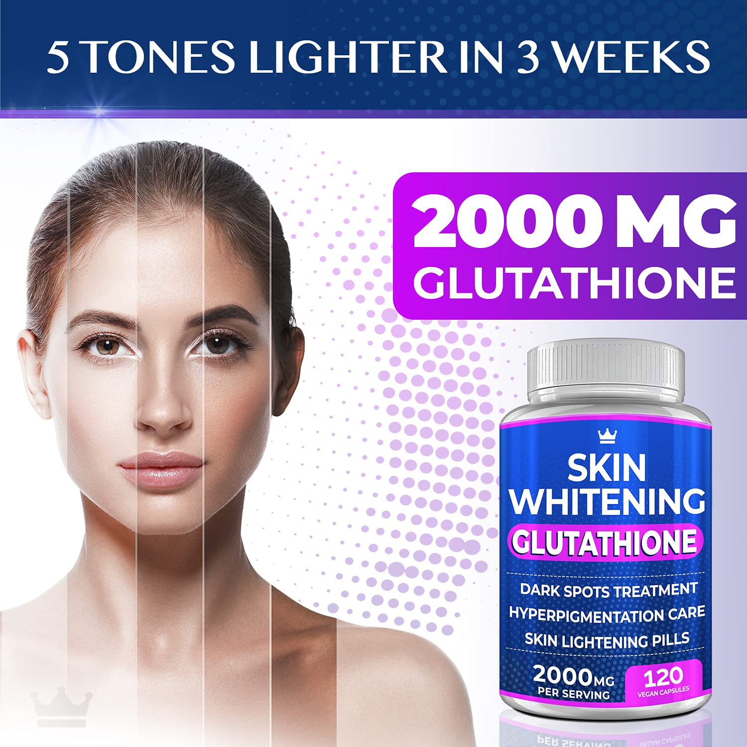 Acne scar remover using Glutathione whitening pills