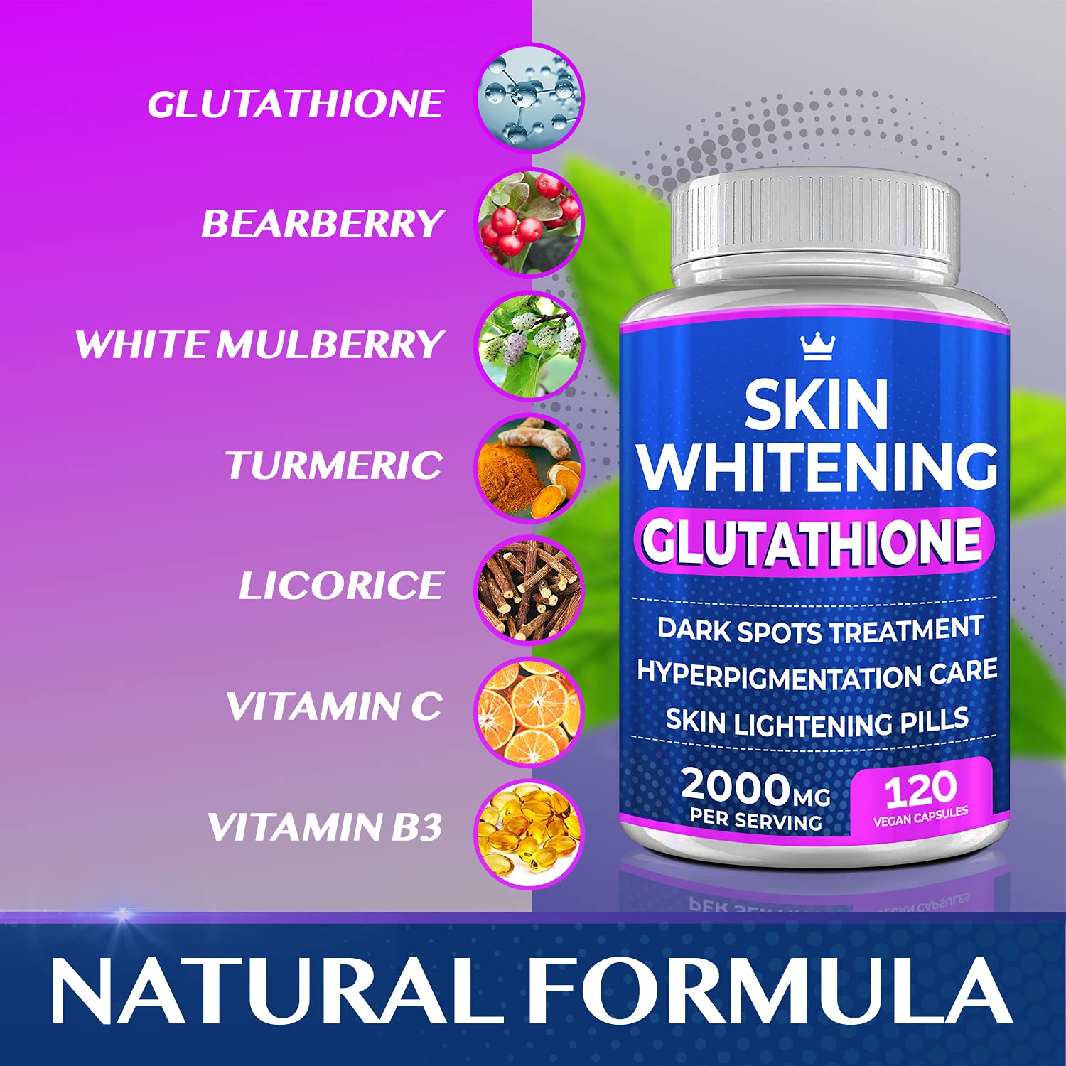 Melasma treatment with Glutathione whitening pills