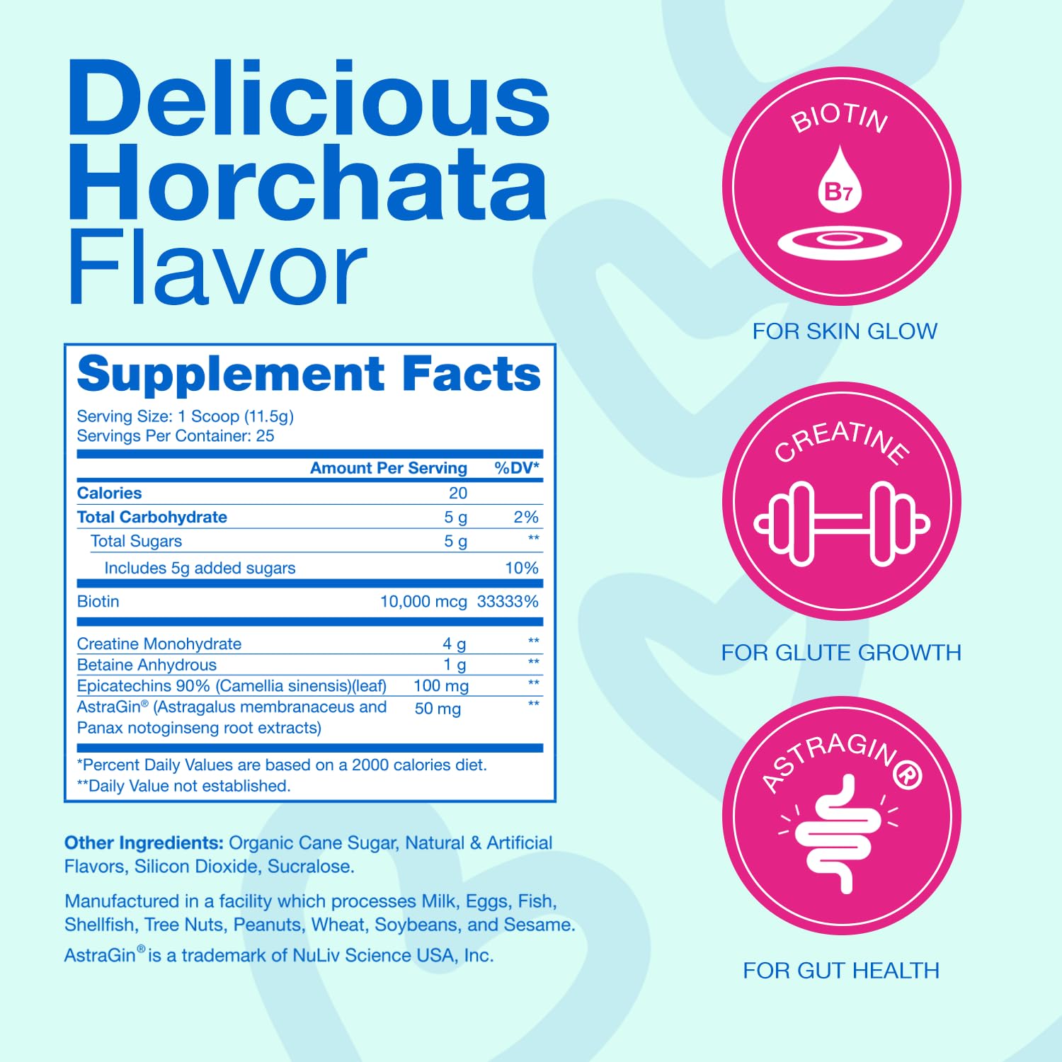 Glute Y Glow bottle label close-up