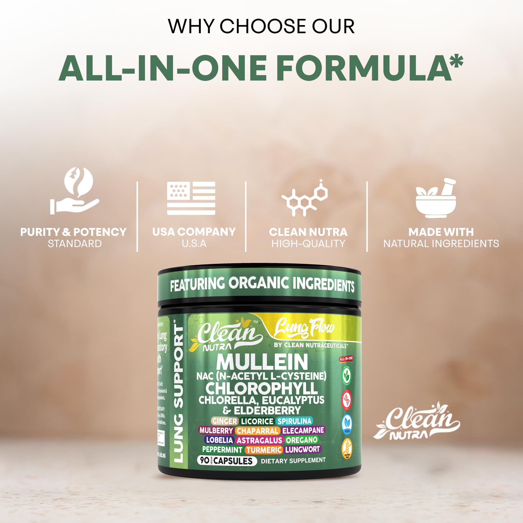 Gluten-free and dairy-free herbal supplement label