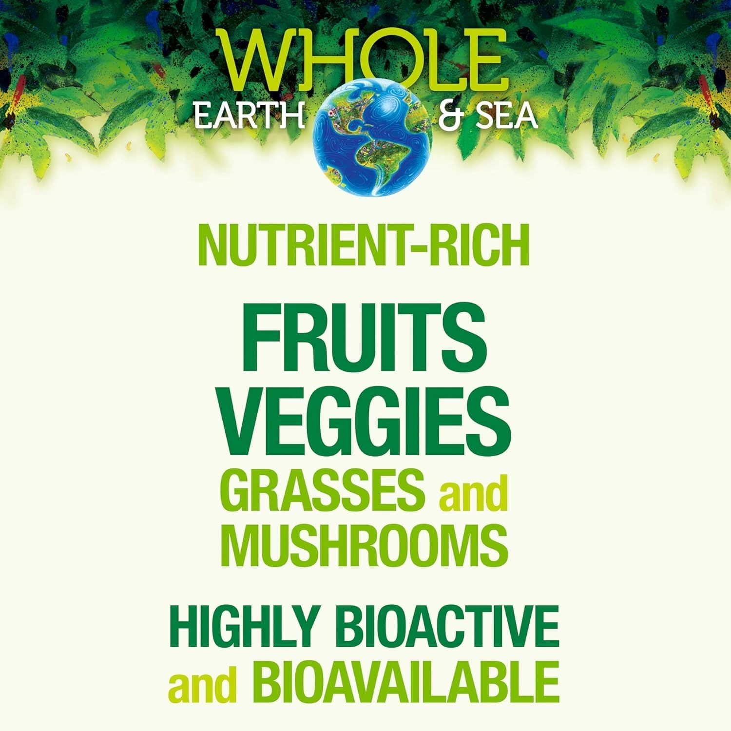 Gluten-free, dairy-free, vegan greens supplement label