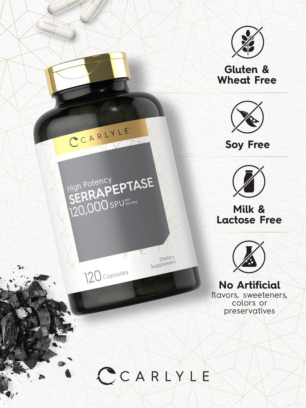 Gluten-free enzyme supplement packaging