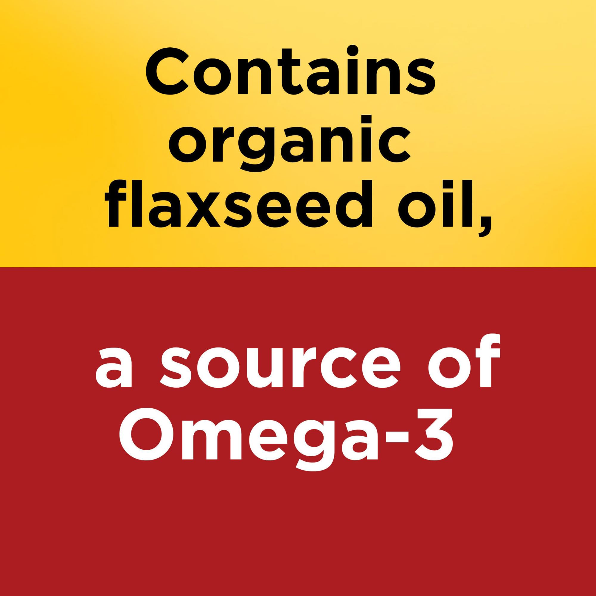 Gluten-free flaxseed oil supplement bottle