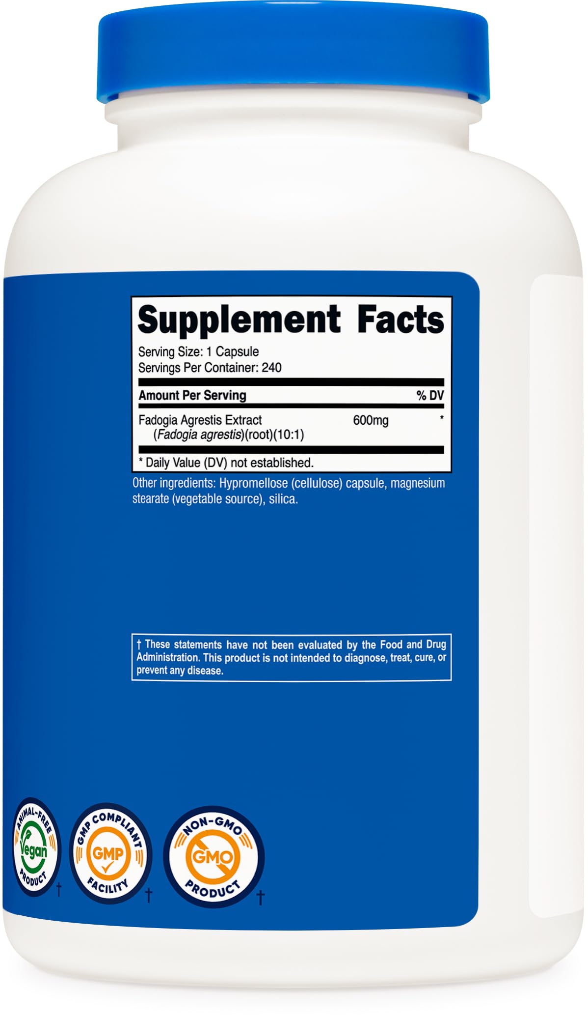 Gluten free and GMO free supplement capsules