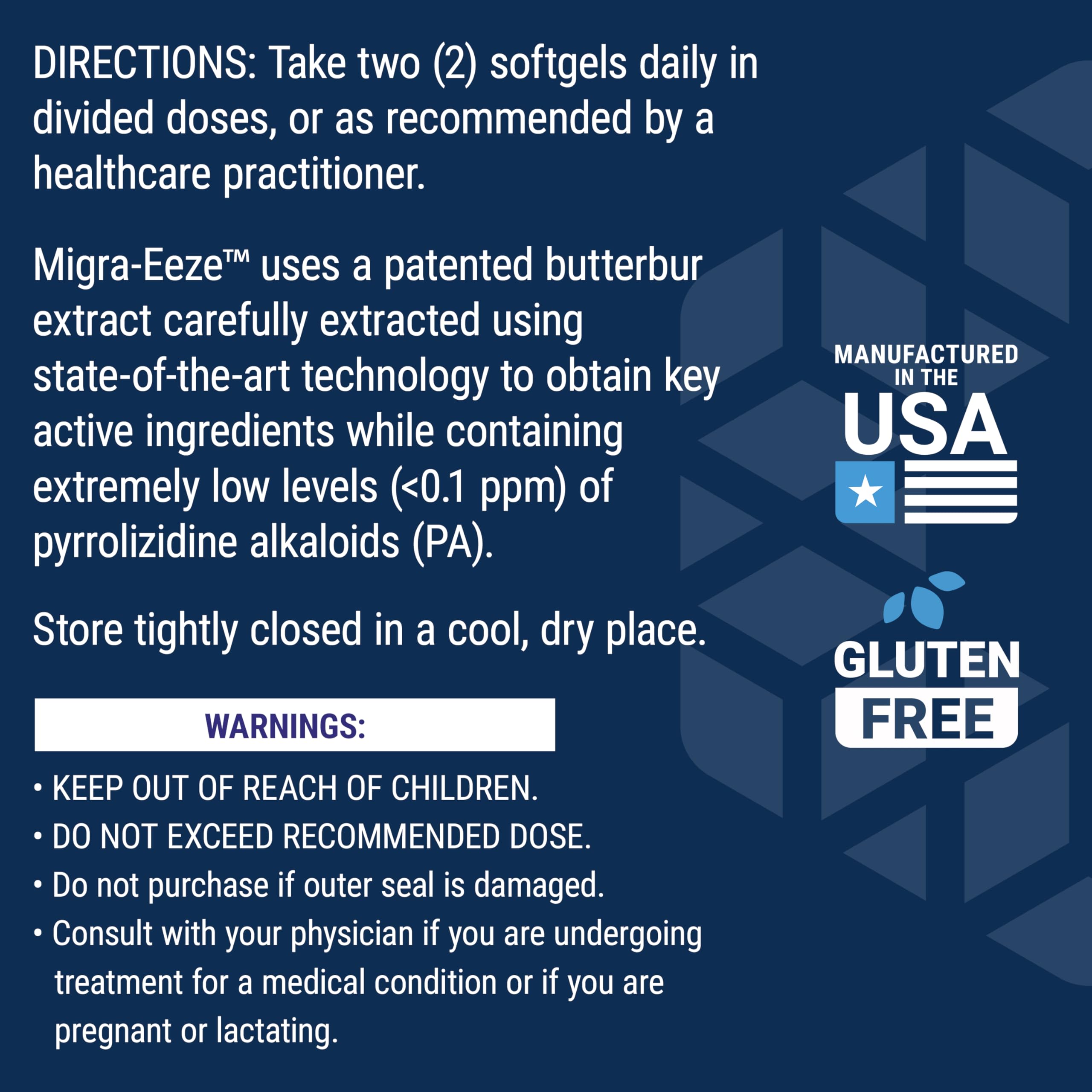 Gluten-free label on product packaging.
