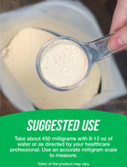 Gluten-free lemon powder product label