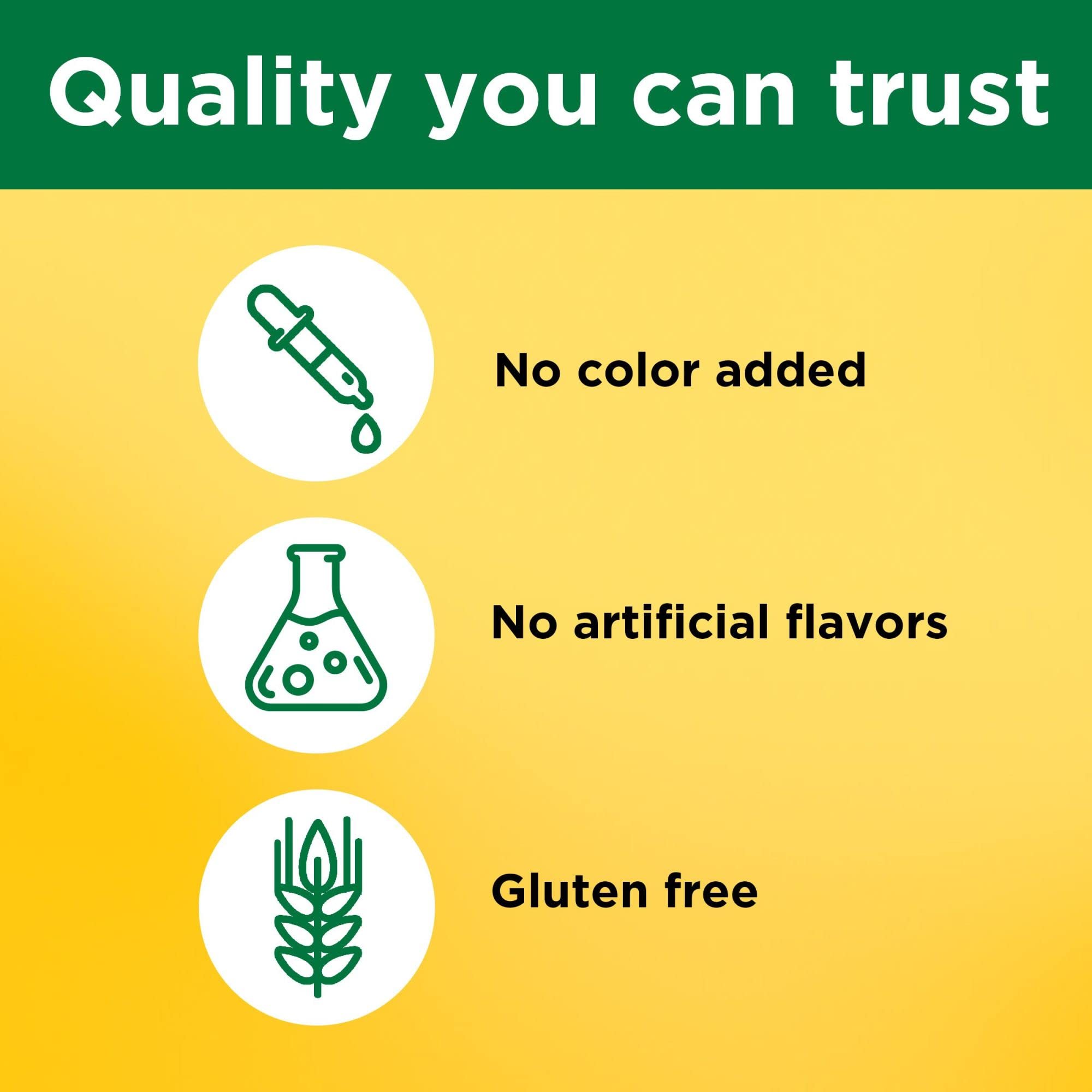 Gluten free no color added no artificial flavors labeling