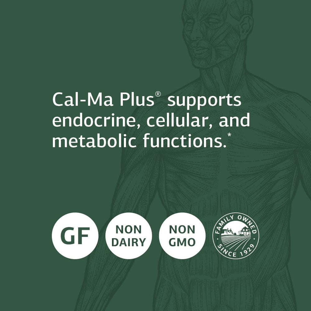 Gluten-free, non-dairy, non-soy calcium supplement label