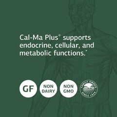 Gluten-free, non-dairy, non-soy calcium supplement label