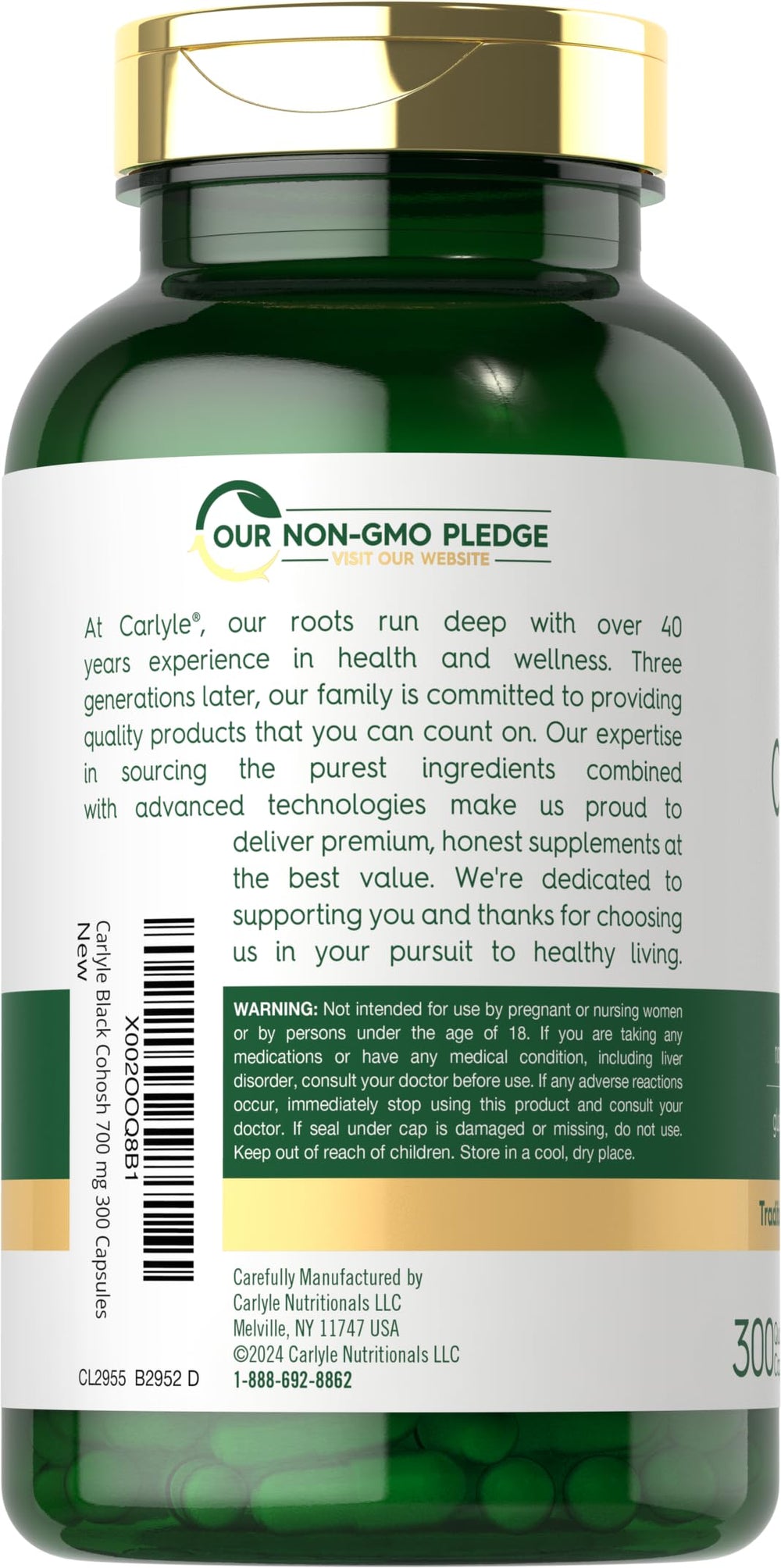Gluten-free and Non-GMO formula label