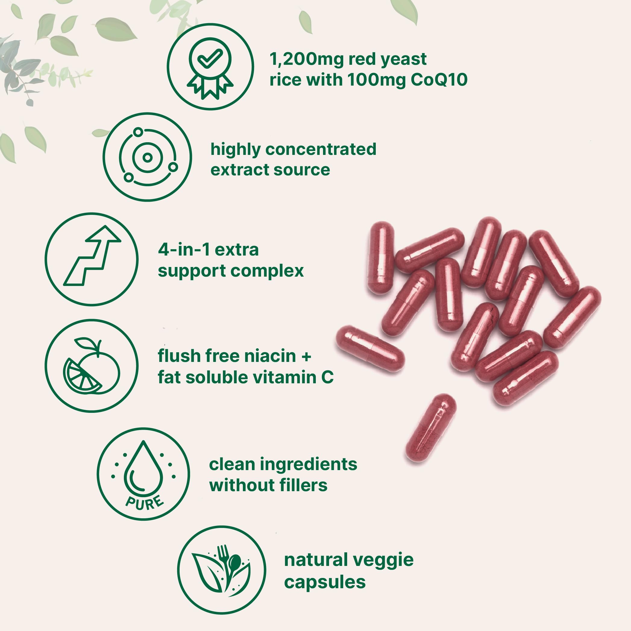 Gluten-free and non-GMO labeling on supplement bottle