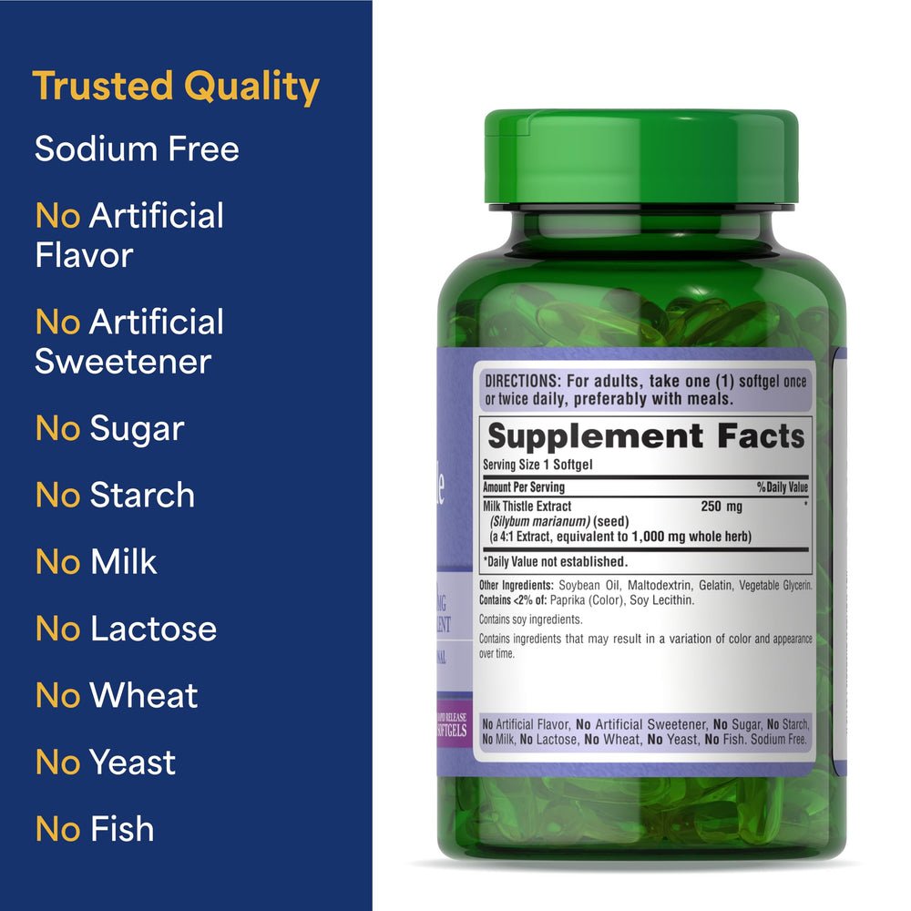 Gluten-free packaging and 6-month supply information