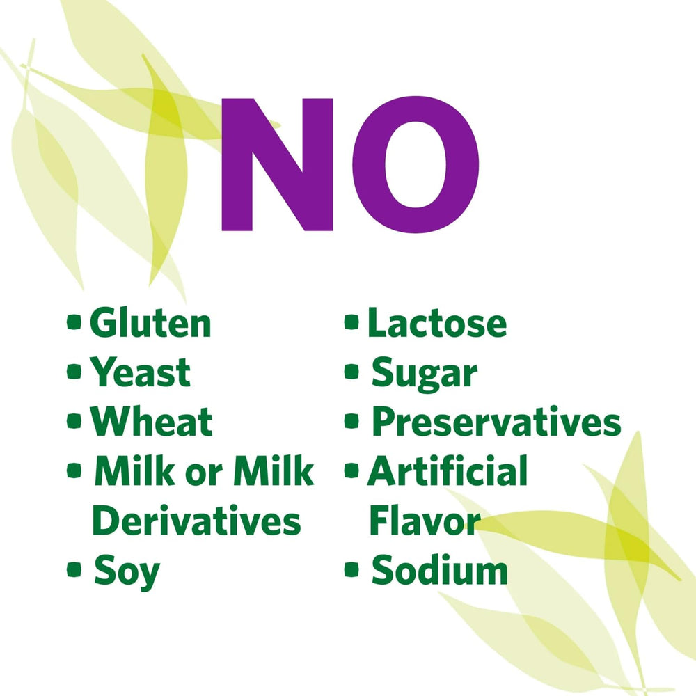 Label highlights gluten-free, soy-free, no artificial flavors