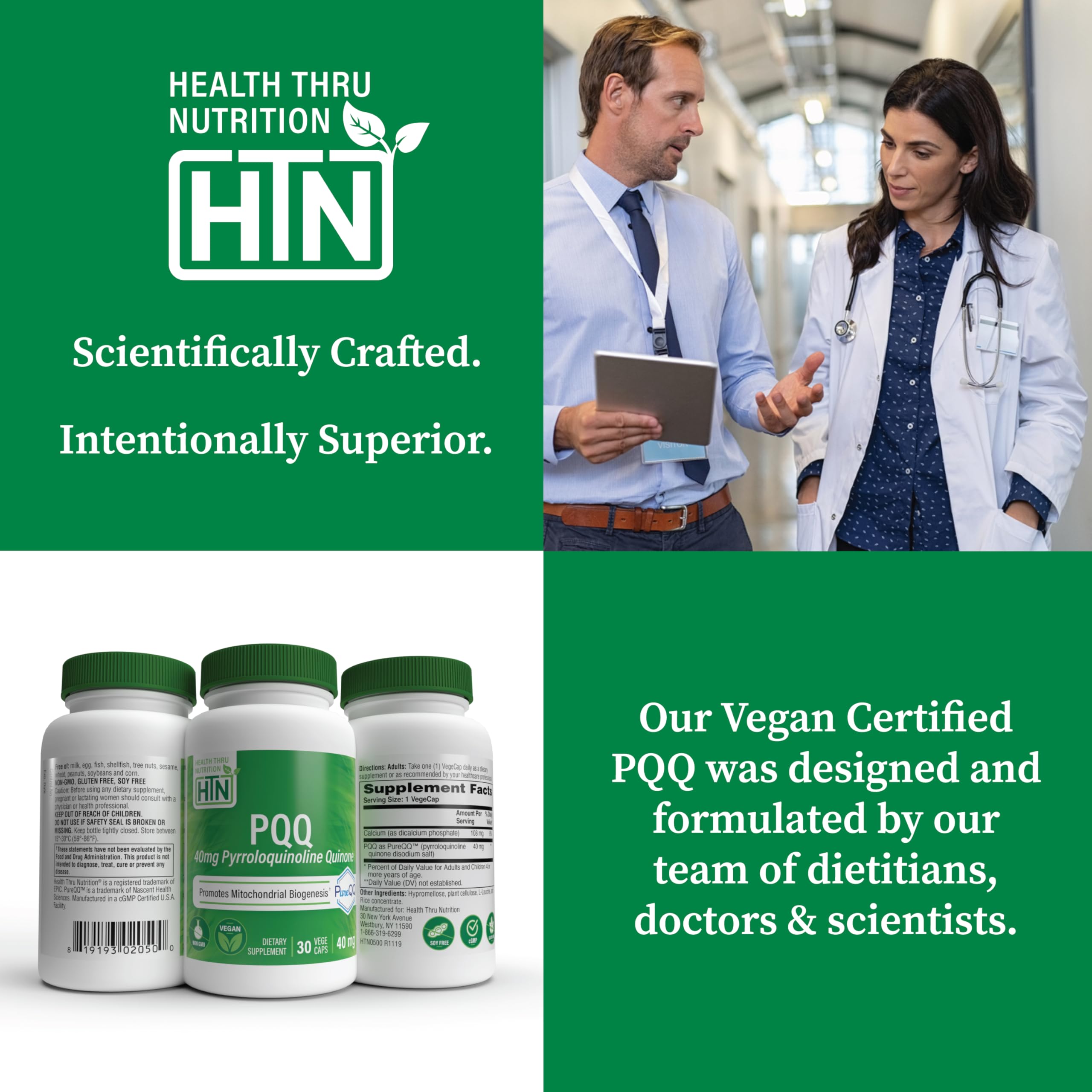 Gluten-free and soy-free PQQ supplement