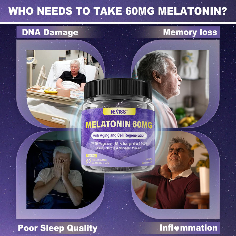 Packaging and nutritional information for antioxidant brain support melatonin gummies