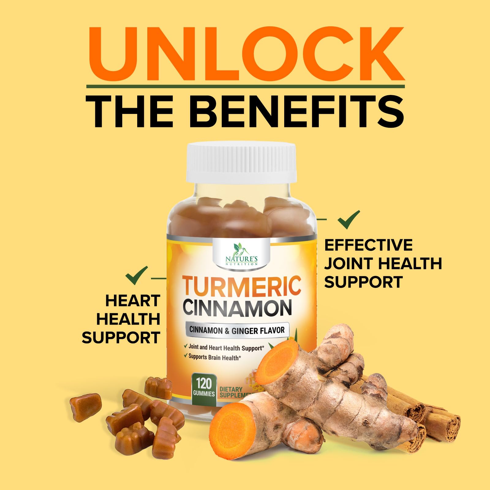 Gluten-free turmeric curcumin supplement gummies