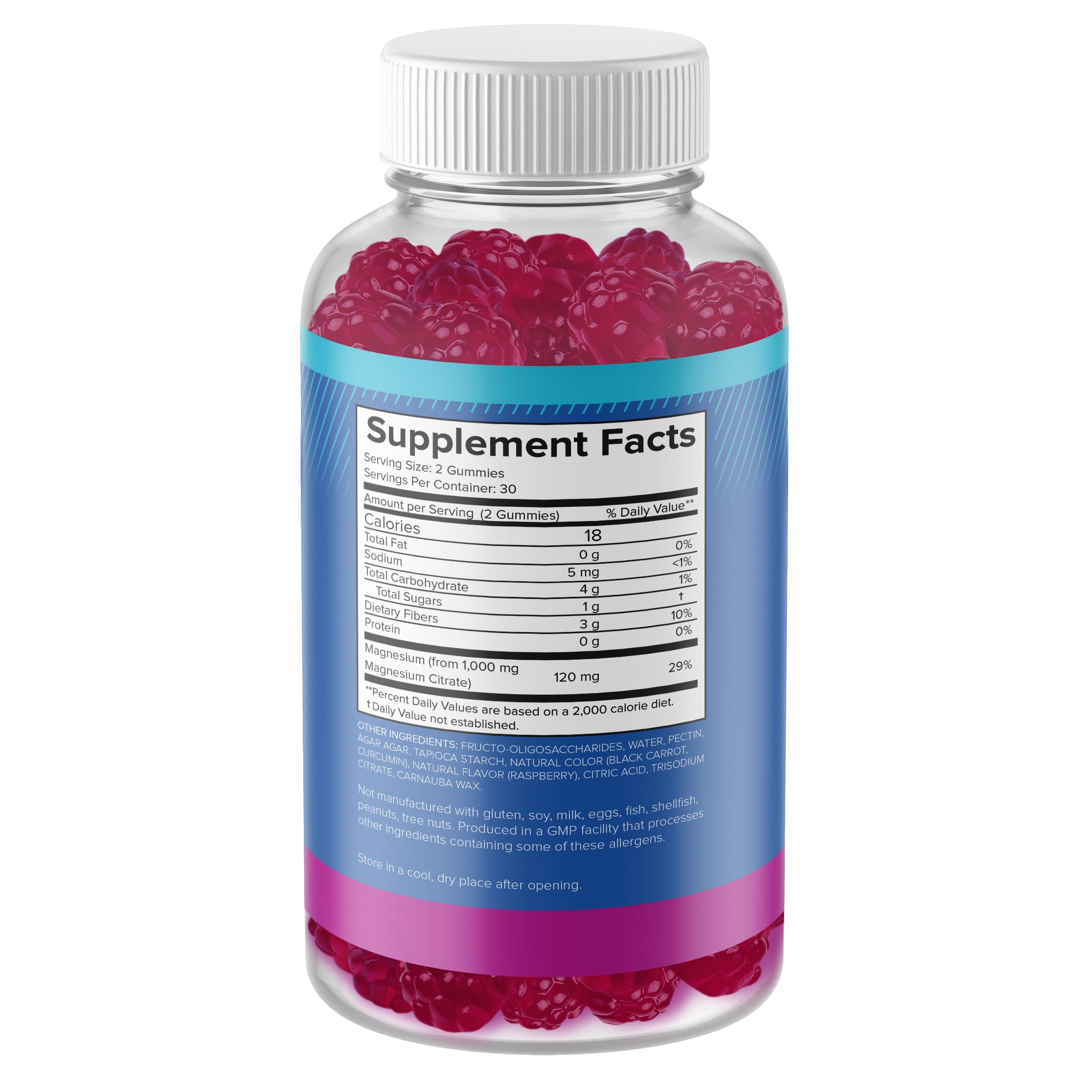 Gluten-free vegan magnesium gummies package