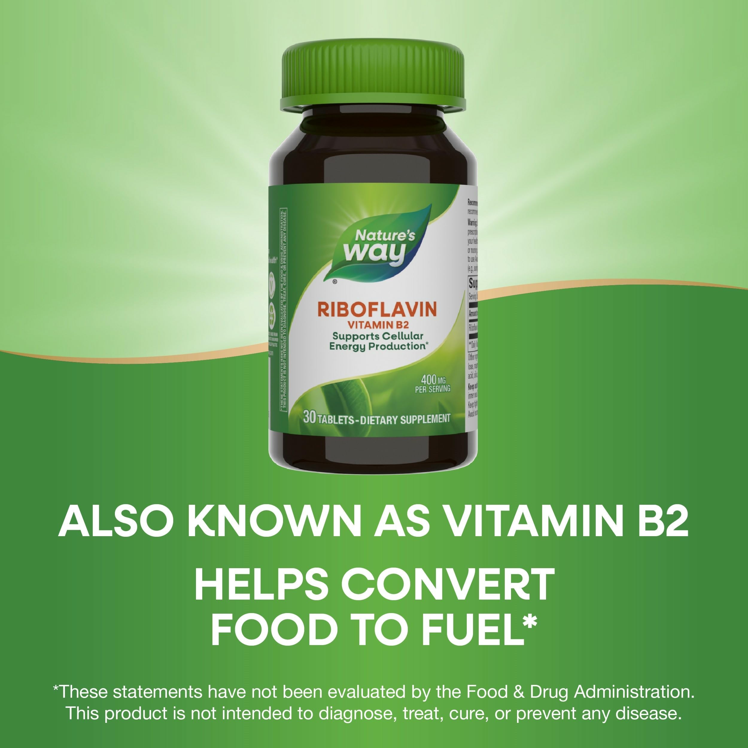 Gluten-free and vegan riboflavin supplement