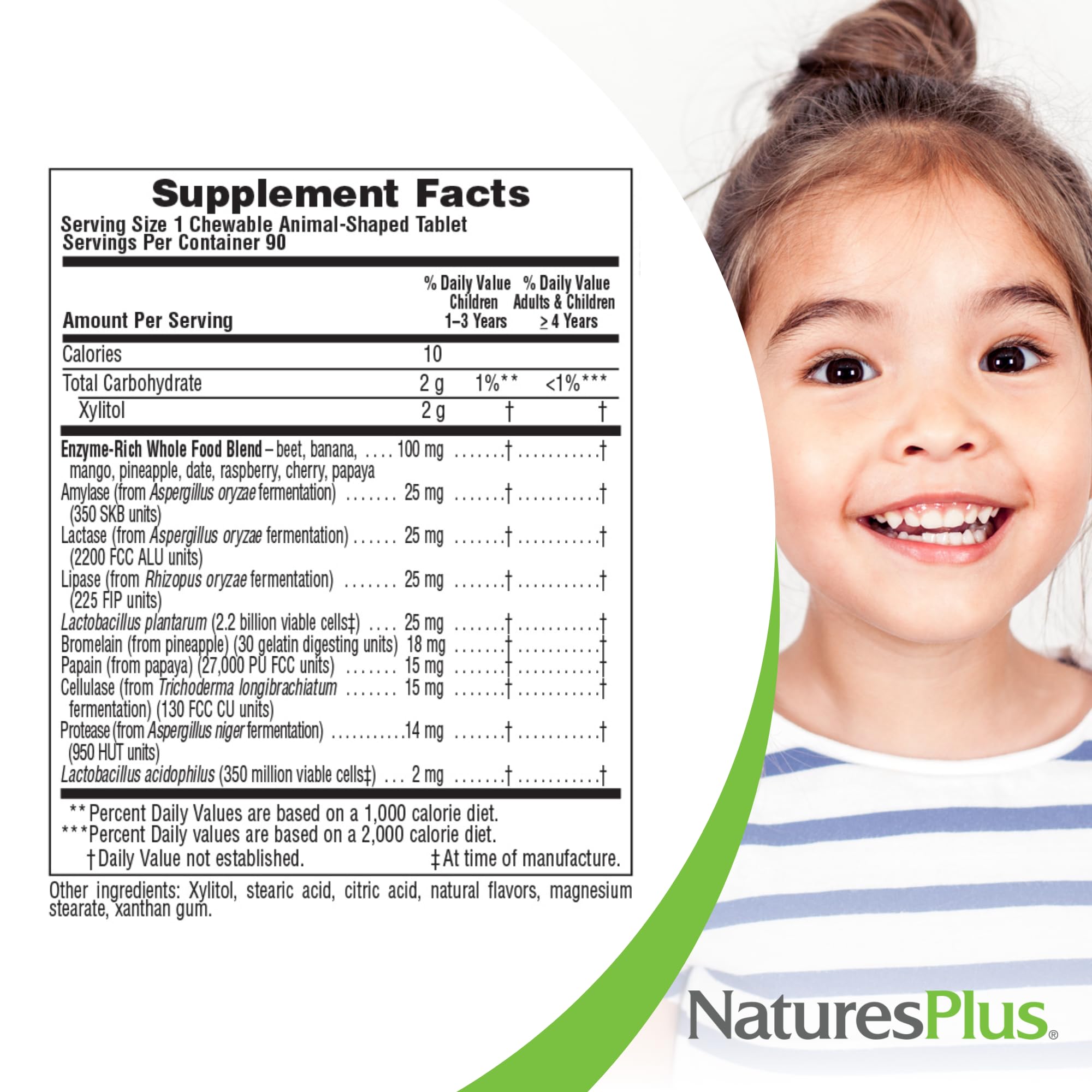 Gluten-free vegetarian sugar-free labeling for Tummy Zyme