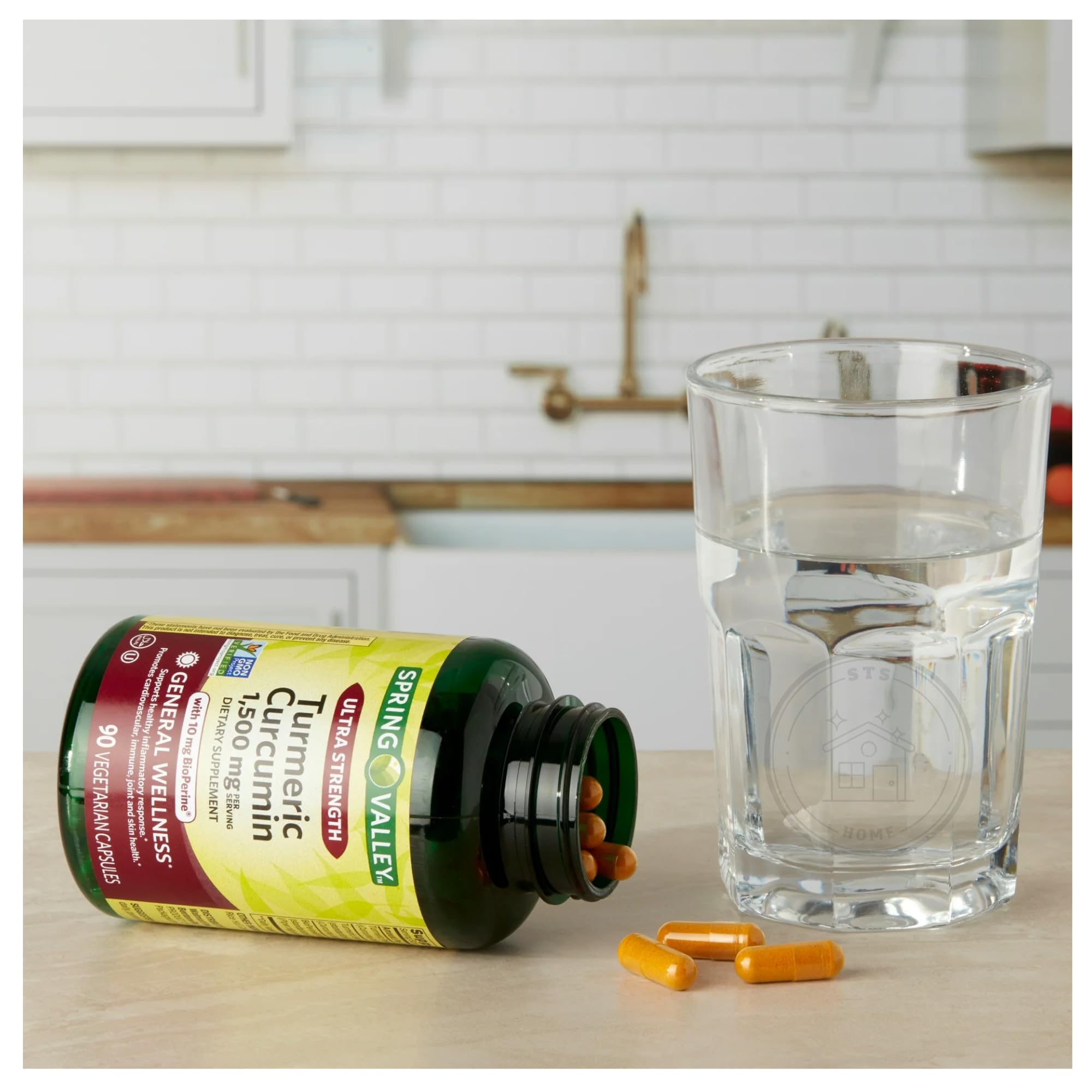 Gluten-free, vegetarian-friendly turmeric capsules