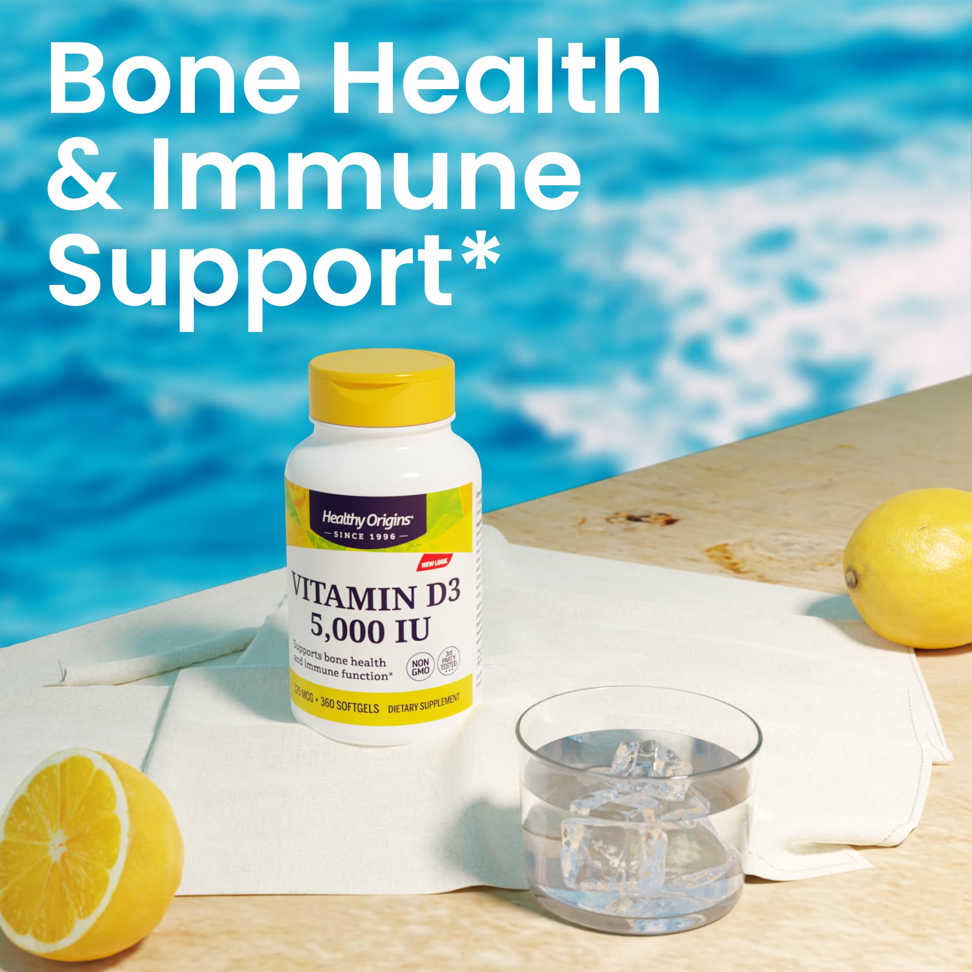 Gluten-free Vitamin D3 supplement label