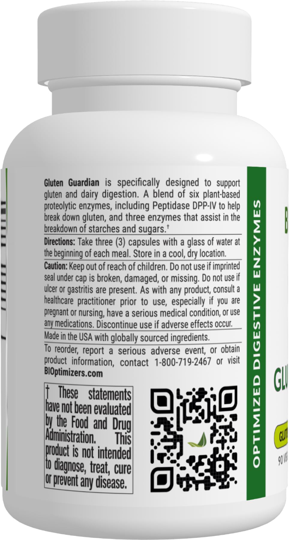 Gluten Guardian 3.0 capsules next to a glass of water