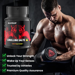 Athlete preparing for workout with Gluvelop smelling salts